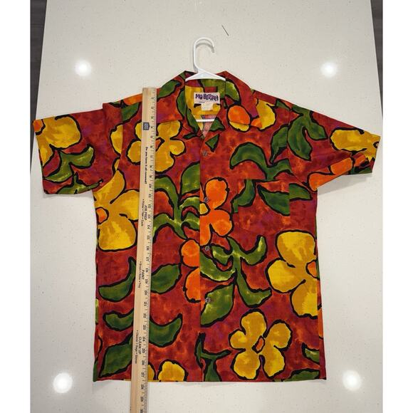 Mo Bettah Vintage Floral Hawaiian‎ Button Up Shirt medium - Picture 6 of 7